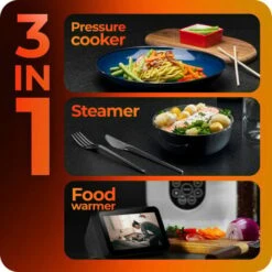 Smart Pressure Cooker 2.5L Non-Stick Steamer And Food Warmer Avalla K-45 -Small Appliances Store 59727179 4