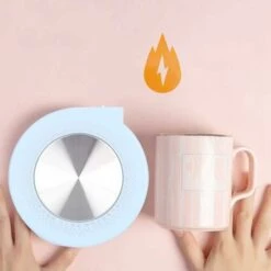 USB Cup Heater Mat, Coffee Mug Warmer For Office/Home/Office USB Heating Insulation Coaster Pad Cup Warmer(Blue) -Small Appliances Store 59940927 5