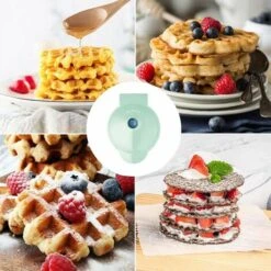 HIASDFLS Mini Gaufrier, Petit Gaufrier, Broyeur Antiadhésif Pour Pommes De Terre Rissolées, Broyeurs Keto Faciles À Nettoyer Pour Crêpes Individuelles, Biscuits, Œufs Et Petit-Déjeuner, Déjeuner Et Co -Small Appliances Store 60224771 5