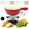 Klarstein Holsten Fondue Set Pot Stove Burner 6 Forks 1.5 L Cast Iron