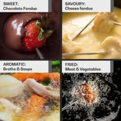 Klarstein Holsten Fondue Set Pot Stove Burner 6 Forks 1.5 L Cast Iron -Small Appliances Store 60495104 5