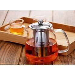 Glass Teapot With Brewing Teapot 500ml/17oz The Teapot Stove Is Safe And Heat-Resistant Blooming And Loose Leaf Teapot Set. -Small Appliances Store 60699641 5