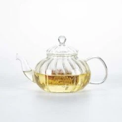 Glass Teapot With Infuser Pumpkin Design(600ml Pumpkin Teapot)