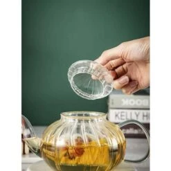 Glass Teapot With Infuser Pumpkin Design(600ml Pumpkin Teapot) -Small Appliances Store 60700270 3
