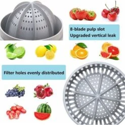 Lemon Squeezer And Simple Manual Citrus Juicer Small Portable Lime Juicer Cup With Two Ways Of Use For Different Fruits（Wheat Color） -Small Appliances Store 60700284 4