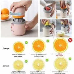 Lemon Squeezer And Simple Manual Citrus Juicer Small Portable Lime Juicer Cup With Two Ways Of Use For Different Fruits（Wheat Color） -Small Appliances Store 60700284 5