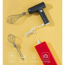 Electric Egg Beater With Two Wire Beaters Food Beater 3 Speed Whisk Vertical Cordless Hand Mixer With Egg Separator For Cake Egg Custard Cooking -Small Appliances Store 60962853 3