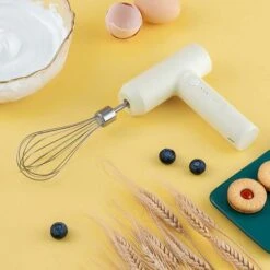 Electric Egg Beater With Two Wire Beaters Food Beater 3 Speed Whisk Vertical Cordless Hand Mixer With Egg Separator For Cake Egg Custard Cooking -Small Appliances Store 60962853 4
