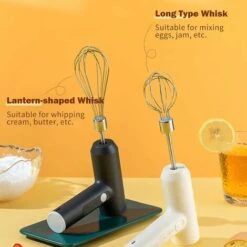 Electric Egg Beater With Two Wire Beaters Food Beater 3 Speed Whisk Vertical Cordless Hand Mixer With Egg Separator For Cake Egg Custard Cooking -Small Appliances Store 60962853 5