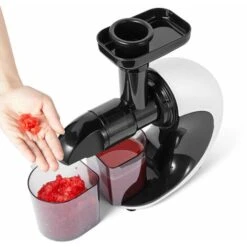 Masticating Juicer Machines Slow Juicer Cold Press For Vegetables Fruits 2 Speed Modes Quiet Motor Reverse Function Easy To Clean White 9 Masticating Juicer Machines Slow Juicer Cold Press For Vegetables Fruits 2 Speed Modes Quiet Motor Reverse Function Easy To Clean White -Small Appliances Store 61345914 5