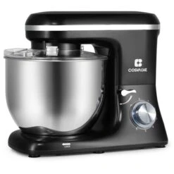 7L Stand Mixer Stainless Bowl Cake Mixer Electric 6 Speed Settings Food Mixer Machine Kitchen Mixer For Baking With Dough Hook, Whisk,Beater, Splash Guard Black