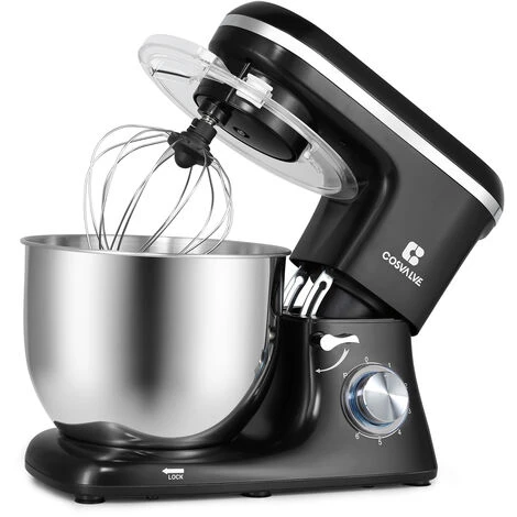 7L Stand Mixer Stainless Bowl Cake Mixer Electric 6 Speed Settings Food Mixer Machine Kitchen Mixer For Baking With Dough Hook, Whisk,Beater, Splash Guard Black 2 7L Stand Mixer Stainless Bowl Cake Mixer Electric 6 Speed Settings Food Mixer Machine Kitchen Mixer For Baking With Dough Hook, Whisk,Beater, Splash Guard Black - Image 2
