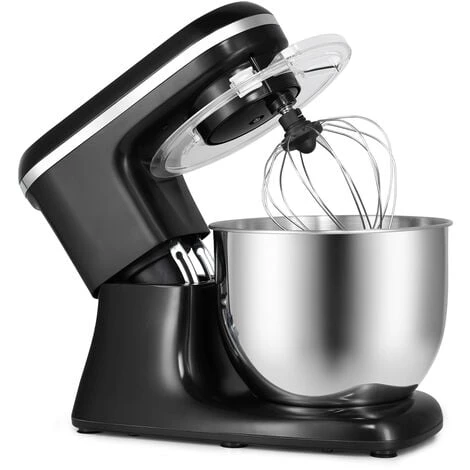 7L Stand Mixer Stainless Bowl Cake Mixer Electric 6 Speed Settings Food Mixer Machine Kitchen Mixer For Baking With Dough Hook, Whisk,Beater, Splash Guard Black 3 7L Stand Mixer Stainless Bowl Cake Mixer Electric 6 Speed Settings Food Mixer Machine Kitchen Mixer For Baking With Dough Hook, Whisk,Beater, Splash Guard Black - Image 3