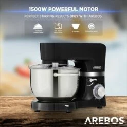 AREBOS Kitchen Maschine 1500W - Incl. 2 Bowls -Small Appliances Store 65602381 4