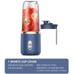 Juice Machine, Portable Automatic 6 Blade Juicer, USB Charger, Kitchen Supplies -Small Appliances Store 65910778 4