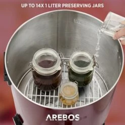 AREBOS Automatic Preserving Cooker 1800 W Preserving Pot 28 L With Timer, Thermostat & Overheating Protection Steplessly Adjustable 30-110°C Mulled Wine Cooker Incl. Preserving Jar Lifter & Prese 8 AREBOS Automatic Preserving Cooker 1800 W Preserving Pot 28 L With Timer, Thermostat & Overheating Protection Steplessly Adjustable 30-110°C Mulled Wine Cooker Incl. Preserving Jar Lifter & Prese -Small Appliances Store 66438939 4