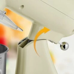 AREBOS Retro Food Processor 1800 W Cream Kneading Machine With 6L Stainless Steel Mixing Bowl Low Noise Kitchen Mixer With Mixing Hook, Dough Hook, Whisk And Splash Guard 6 Speeds -Small Appliances Store 66438943 5