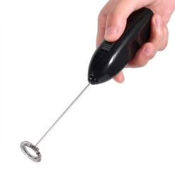 (Pack Of 2) 4 Colors Fashionable Hot Drinks Milk Coffee Frother Eggbeater Foamer Electric Mixer Stirrer (Black) -Small Appliances Store 66562403 5