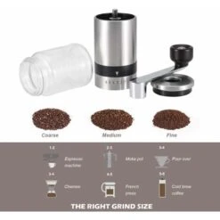 Manual Coffee Grinder With Adjustable Grind - Portable Fast Grinding, Multiple Settings For Coarseness, For Coffee Lovers -Small Appliances Store 67263291 3