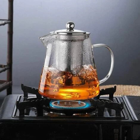 Heat Resistant Glass Teapot With Infuser, Clear Handle, Perfect For Tea And Coffee - (450ml) 5 Heat Resistant Glass Teapot With Infuser, Clear Handle, Perfect For Tea And Coffee - (450ml) - Image 5
