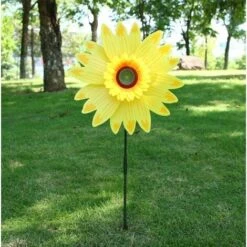 14 Inch Sunflower Pinwheels Wind Spinners Garden Party Pinwheel Windmill Suitable For Garden, Party, Outdoor, Yard, Decoration, Yellow -Small Appliances Store 68091175 4