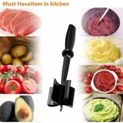 Meat Chopper, Ground Meat Chopper Utensil, Multifunctional Heat Resistant Masher And Mix Chopper For Hamburger Meat, Ground Beef, Turkey And More, Hamburger Chopper Utensil Non Stick Cookware -Small Appliances Store 68106230 4
