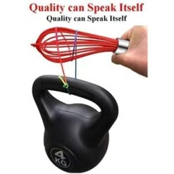 Silicone Whisk, Balloon Whisk Set, Wire Whisk, Egg Frother, Milk And Egg Beater Blender-Kitchen Utensils For Blending, Whisking, Beating, Stirring, Set Of 3, Red -Small Appliances Store 68106244 3