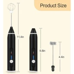 Electric Milk Frother, USB Rechargeable Milk Frother 2 In 1 Hand-held Battery-operated Milk Frother For Coffee, Latte, Cappuccino, Beating Eggs 8 Electric Milk Frother, USB Rechargeable Milk Frother 2 In 1 Hand-held Battery-operated Milk Frother For Coffee, Latte, Cappuccino, Beating Eggs -Small Appliances Store 68107200 4