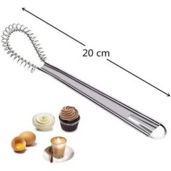 Whisk With Spiral Made Of Stainless Steel, 20 Cm, Silver Colour -Small Appliances Store 68107324 4