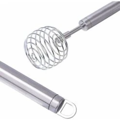 Stainless Steel Manual Egg Whisk, Hand Egg Mixer Eggbeater Blender Stirring Beater Cream Frother Flour Stirrer, For Family Restaurant Kitchen,9.05 In -Small Appliances Store 68107900 3