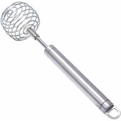 Stainless Steel Manual Egg Whisk, Hand Egg Mixer Eggbeater Blender Stirring Beater Cream Frother Flour Stirrer, For Family Restaurant Kitchen,9.05 In -Small Appliances Store 68107900 5