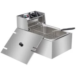 EH81 2500W 220-240V 6.3QT/6L Stainless Steel Single Cylinder Electric Fryer UK Plug -Small Appliances Store 68154249 3