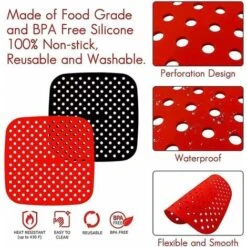 Pieces Reusable Air Fryer, Non-Stick Air Fryer Mats, Air Fryer Pad, Air Fryer Accessories, Air Fryer Mat, For Air Fryer, Steamer Basket 7 Pieces Reusable Air Fryer, Non-Stick Air Fryer Mats, Air Fryer Pad, Air Fryer Accessories, Air Fryer Mat, For Air Fryer, Steamer Basket -Small Appliances Store 68262141 3