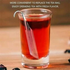 Stainless Steel Tea Diffuser, Hanging Cup Type Tea Making Tool Tea Leak For Loose Tea, Rose, Coffee, Spices, Long Handled Tea Filter Pipe (4 Pieces)， -Small Appliances Store 69019577 4