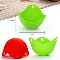 MUFF 4 Pack Egg Cooker Set Non Stick Silicone Egg Poaching Cup Poached Egg Cooker Perfect Poached Egg Maker Eggs Boiler Molds Egg Tray For Microwave Or Sto -Small Appliances Store 69211441 3