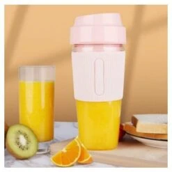 Portable Blender Cup, USB Electric Juicer Blender, USB Juice Blender, Juicer Blender Cup, Juicer Cup Fruit Blender, USB Portable Blender Blender Blue -Small Appliances Store 69368815 5
