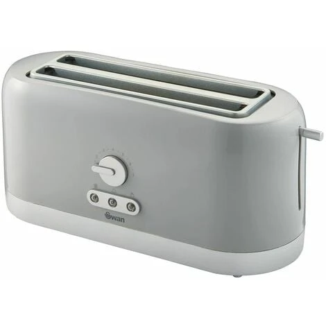 Swan 4 Slice LongSlot Grey Toaster 1 Swan 4 Slice LongSlot Grey Toaster