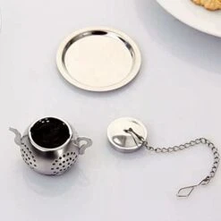 2Pcs Tea Infuser Teapot - Stainless Steel Infuser (Silver) -Small Appliances Store 69623537 3