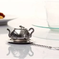 2Pcs Tea Infuser Teapot - Stainless Steel Infuser (Silver) -Small Appliances Store 69623537 4