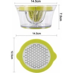 Lemon Squeezer, Juicer 4 In 1 Manual Orange Squeezer, Orange Squeezer With 400ml Container, Plastic Lemon Squeezer, Lime Squeezer, Green Vegetable And Fruit Squeezer -Small Appliances Store 69826271 3