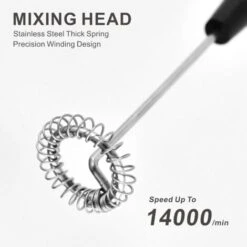 Mini Stainless Steel Milk Frother - Cordless Lightweight Outdoor Coffee Frother Can Be Used For Coffee, Milk, Eggs And Beverages (Stainless Steel) -Small Appliances Store 71285766 4