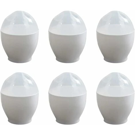 Microwave Egg Boiler Microwave Egg Poacher Boiler Egg Poacher Cookware Egg Containers 6 Pieces (White) 1 Microwave Egg Boiler Microwave Egg Poacher Boiler Egg Poacher Cookware Egg Containers 6 Pieces (White)