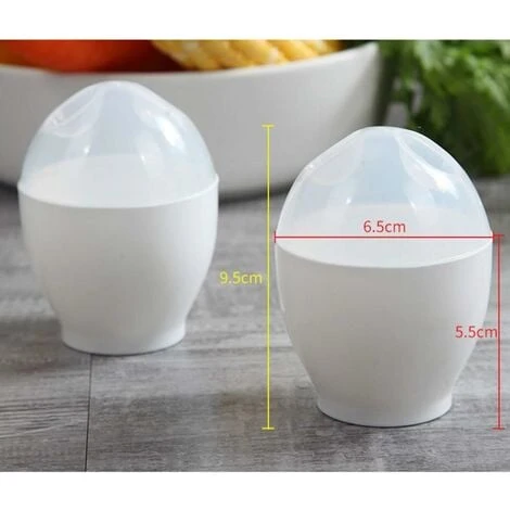 Microwave Egg Boiler Microwave Egg Poacher Boiler Egg Poacher Cookware Egg Containers 6 Pieces (White) 5 Microwave Egg Boiler Microwave Egg Poacher Boiler Egg Poacher Cookware Egg Containers 6 Pieces (White) - Image 5