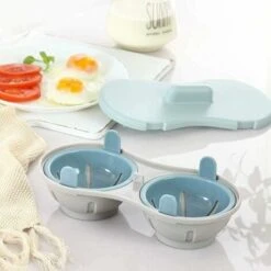 Microwave Egg Poacher - Egg Boiler - Kitchen Utensil - Steamed - Kitchen Utensil(Blue) -Small Appliances Store 71285789 3