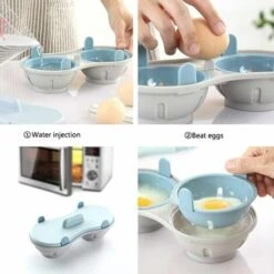 Microwave Egg Poacher - Egg Boiler - Kitchen Utensil - Steamed - Kitchen Utensil(Blue) -Small Appliances Store 71285789 4