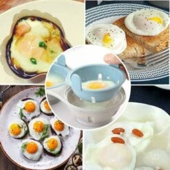 Microwave Egg Poacher - Egg Boiler - Kitchen Utensil - Steamed - Kitchen Utensil(Blue) -Small Appliances Store 71285789 5