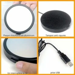 Coffee Cup WarmerㄛUSB Electric Heated Coaster,Teapot Warmer,Provides Consistent Temperature For Coffee, Milk And Beverages In Office And Home -Small Appliances Store 71418951 5