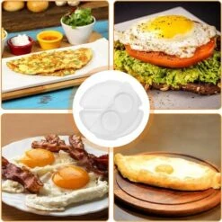 Microwave Omelet Dish, Special Microwave Omelette Cooker, Egg Poacher, Microwave Omelette Maker, Microwave Omelette Maker For Fried Egg Omelets Poached Eggs (White) 8 Microwave Omelet Dish, Special Microwave Omelette Cooker, Egg Poacher, Microwave Omelette Maker, Microwave Omelette Maker For Fried Egg Omelets Poached Eggs (White) -Small Appliances Store 71418955 4