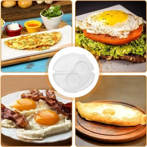 Microwave Omelet Dish, Special Microwave Omelette Cooker, Egg Poacher, Microwave Omelette Maker, Microwave Omelette Maker For Fried Egg Omelets Poached Eggs (White) 4 Microwave Omelet Dish, Special Microwave Omelette Cooker, Egg Poacher, Microwave Omelette Maker, Microwave Omelette Maker For Fried Egg Omelets Poached Eggs (White) - Image 4