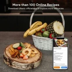 ULTENIC K20 - Dual Air Fryer - 3.8L*2 Air Fryer With Double - Independent Cooking & Sync Finish - Online Recipes - Digital Display With 6 Presets - 2850W 9 ULTENIC K20 - Dual Air Fryer - 3.8L*2 Air Fryer With Double - Independent Cooking & Sync Finish - Online Recipes - Digital Display With 6 Presets - 2850W -Small Appliances Store 72235127 5